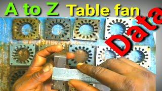 Table fan winding data/all table fan winding data / table fan rewinding data