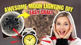 Handmade moon lighting/moon light ideas/cement decorating moon light/diy/homemade lighting /5 munet