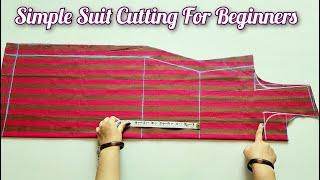 Simple Suit Cutting For Beginners | Full sleeve | Stitch By Stitch