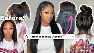 EASY Clip-In Hair Extensions for Short Thin Hair: Step-by-Step Tutorial for Beginners ft. Y-Wigs