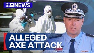 Alleged axe attack leaves one dead and other airlifted to hospital | 9 News Australia