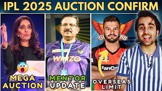 IPL 2025 News: Mega Auction Rules| KKR New Mentor Update | Purse and RTM Limit | RCB | CSK | SRH