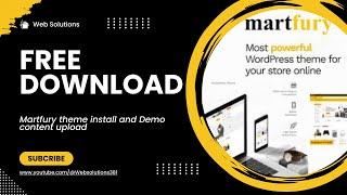 Martfury WordPress Theme Installation | Demo Content Upload | Download link in Description