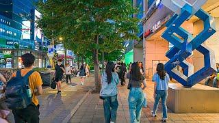 Seoul Night Walk From Hongdae to Mangwon-dong Street | Korea Nightlife 4K HDR