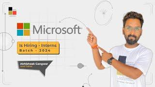 Microsoft is Hiring | 2024 Batch