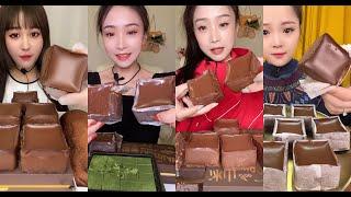 ASMR Chinese Mukbang Chocolate Iceberg Lava巧克力冰山熔岩吃播［Eating Sounds］