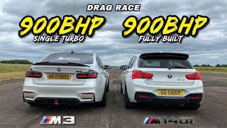 BMW STREET SAVAGES.. 900BHP BMW M3 vs 900BHP BMW M140I