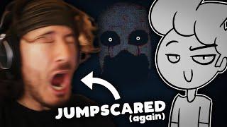 Reacting to Markiplier getting JUMPSCARED by my Roblox Horror Game