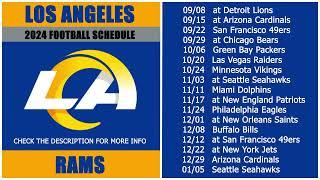 2024 Los Angeles Rams Football Schedule