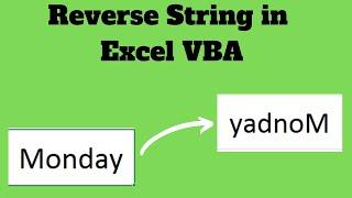 How to Reverse a String in Excel VBA (In Hindi)