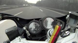 Yamaha FZR 1000 0-250 kmh in 1080p