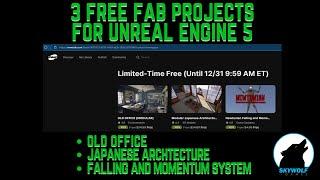 UE Fab Marketplace: 3 More Free Asset Projects - Fall System + Architecture (Dec 2024)