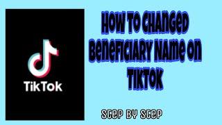 How to Changed Beneficiary Name on TikTok Shop | Angie Asia