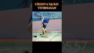 "Madhu Verma's  Urdhva Titibhasan" ‍️ #Shorts #yogasana_competitions