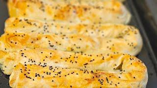 Ispanaklı Kol Böreği | Peynir ve Labne dolgulu | Çay saati / Kahvaltı için nefis bir tarif