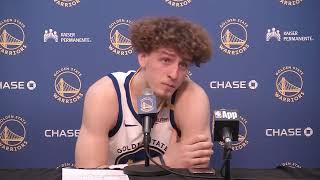 Brandon Podziemski player of Warriors postgame interview 11 30 2024