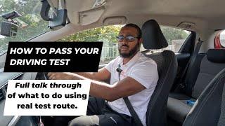 How to PASS your driving test | Full talk through of what to do using real test route.London