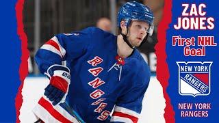 Zac Jones #6 (New York Rangers) first NHL goal Oct 29, 2022