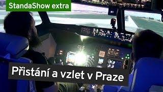 Boeing 737 - přistání a vzlet na letišti Václava Havla (bez střihu)