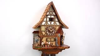 Kuckucksuhr Schwarzwaldhaus Biertrinker | Cuckoo Clock Black Forest House Beerdrinker | #69490