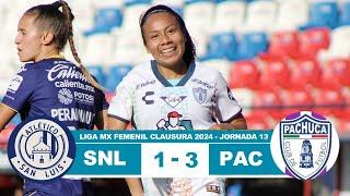 San Luis Femenil vs Pachuca 1-3 Resumen Goles 2024