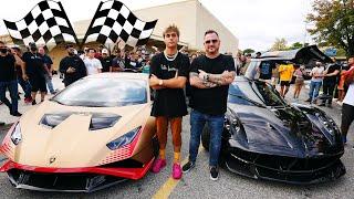 Drag Race! Lamborghini Huracan STO vs Pagani Huayra