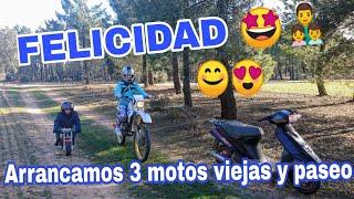 PADRE e HIJOS en 3 MOTOS | Arrancamos MOTO ZOMBIE Minimoto Y DERBI FDS. LA FELICIDAD EXISTE!