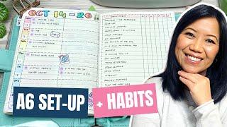 How I Plan My Week + Habit Tracker in a Plain A6 Notebook