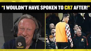 Neil Warnock reacts to Cristiano Ronaldo walking down the Manchester United tunnel vs Tottenham