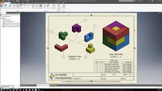 Puzzle Cube Exploded View and Parts List - Part 1