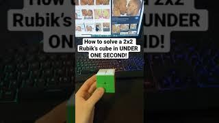 how to solve a 2x2 Rubik’s cube in under 1 second...