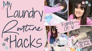 LAUNDRY ROUTINES TIPS & HACKS FOR A BIG FAMILY UK | MUMMY OF FOUR LAUNDRY ROUTINE | HOW I DO WASHING