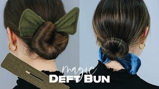  Two Easy Hairstyles: Hair Bun Tutorial with Bun Maker/Deft Bun 