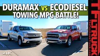 What's The Most Fuel Efficient Truck? 2020 Silverado vs Ram 1500 Diesel MPG Shootout!