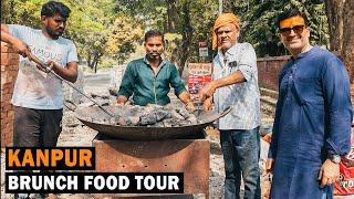 Kanpur BRUNCH Tour I Bread Makhan & Mattha + Musical Fruit Chaat + बाटी चोखा + BestEver Ghee Dal Fry