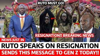 RUTO Breaks SILENCE on RESIGNING from OFFICE sends GEN Z's a MESSAGE before TOMMOROWS DEMOSTRATIONS