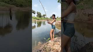 Fishing  #fishing #fishingwithnet #fishinggirl #fish #indianladyhookfishing #fishingvideo