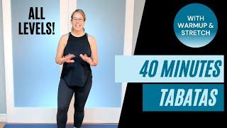 40 MINUTES TABATA HIIT - All Levels - Full Workout - Modifications Included