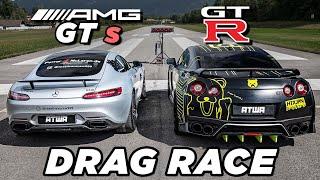 950HP Nissan GTR vs. 900HP Mercedes-AMG GTS | DRAG RACE | Daniel Abt