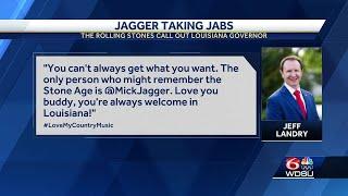 Mick Jagger takes a jab at Louisiana governor