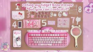 FIDGET BOARD ASMR BUT YOU CONTROL IT | rating my fidget board asmr | sanriolve