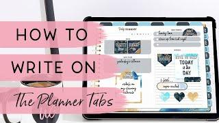 How to Write on the Planner Tabs