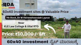 ️97414 30013 || 40x60 & 40x80 Residential Sites For Sale ||7th Block SMV & 1st Block Gnanabharathi