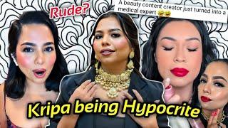 KRIPA JOSHI BEING MEAN TOWARDS THE DERMATOLOGIST WHO CALLED HER OUT