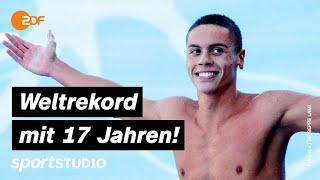 Popovici schwimmt 100 m Freistil in Rekordzeit | Schwimm-EM Rom 2022 | sportstudio