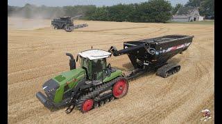 Cutting Wheat & Planting Double Crop Soybeans in Illinois using Fendt Equipment