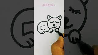 Draw a cat  using 500 #art #jasimdrawing #shorts