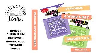 Evan Moor A Word a Day // Homeschool Curriculum Review // Affordable Vocabulary Curriculum