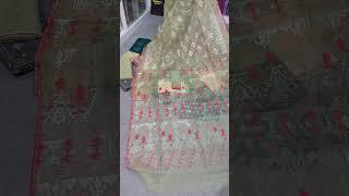 #100 count silk thread made handloom Dhakai Jamdani saree