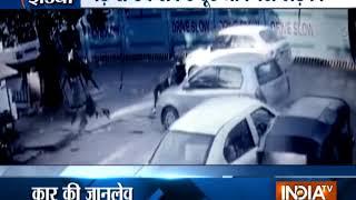 Speeding car hits a girl walking along roadside in Mumbai (watch video)